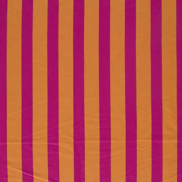 French Terry fabric Stripes Orange