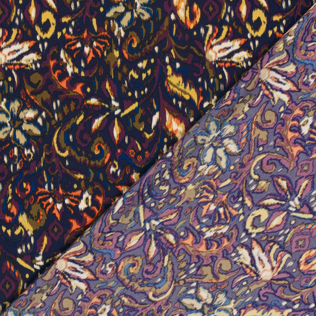 Satin Duchesse tissu paisley imprimé 