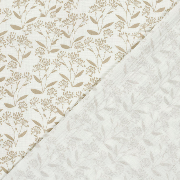 Muslin fabric Flowers printed 