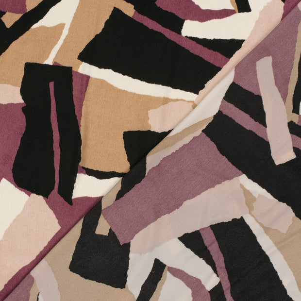 Satin Velvet fabric Abstract printed 