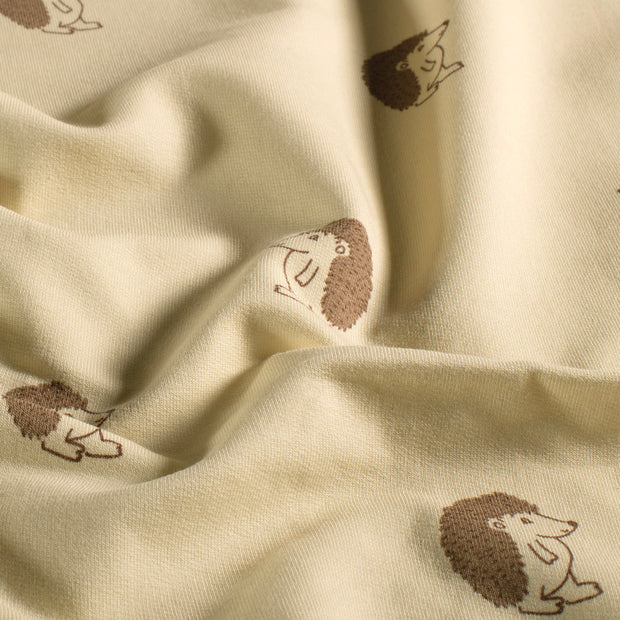 French Terry fabrik Igel Beige