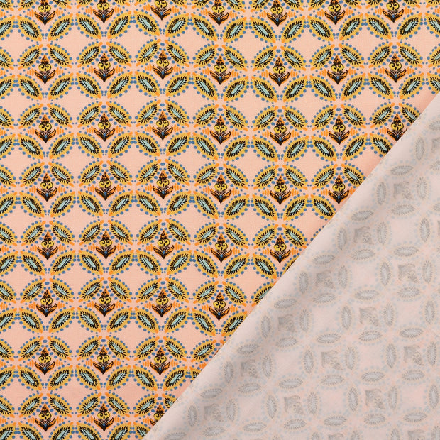 Viscosa Twill tela Salmón estampación digital 
