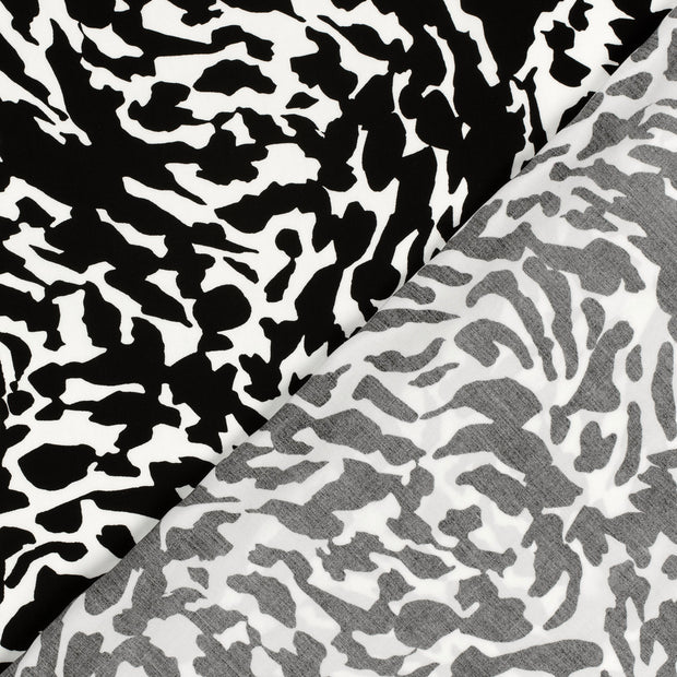 Bamboe Poplin stof Abstract bedrukt 