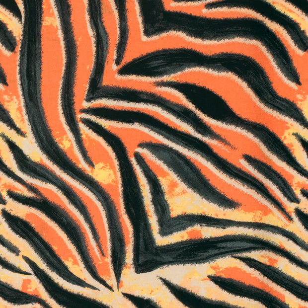 Algodón satinado tela Abstracto Coral