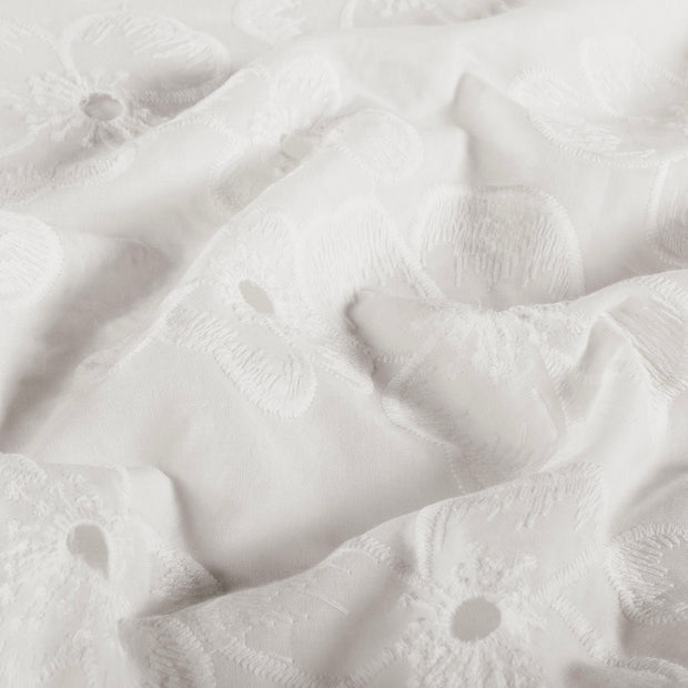 Cotton Poplin fabric Unicolour Off White
