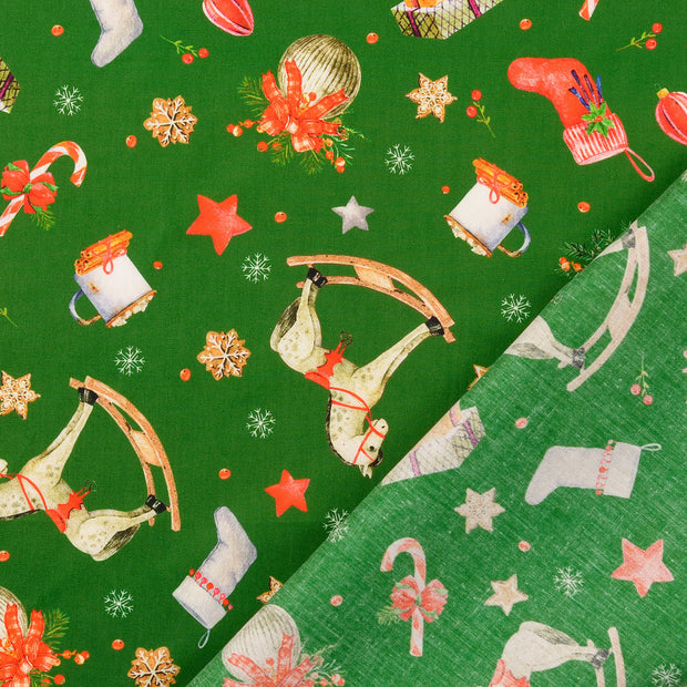 Cotton Poplin fabric Green 