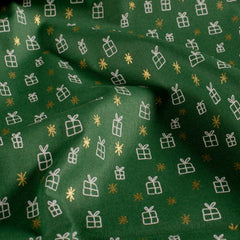 Katoen Poplin Kerstmis Groen