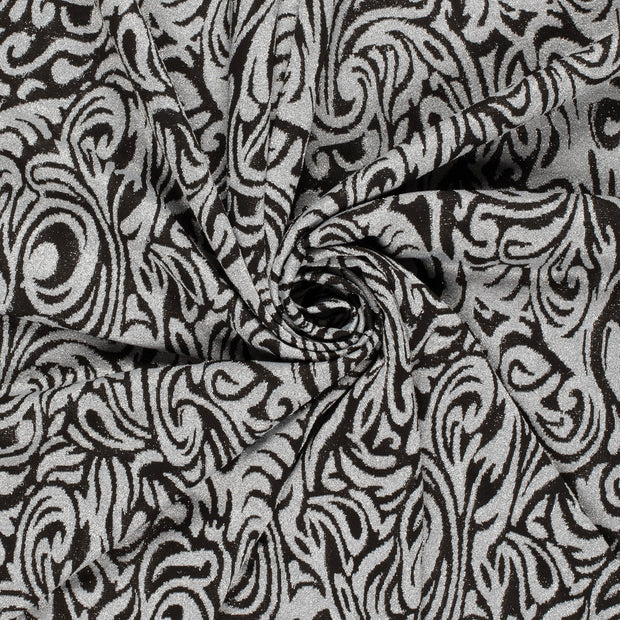 Jacquard fabric Silver Lurex 