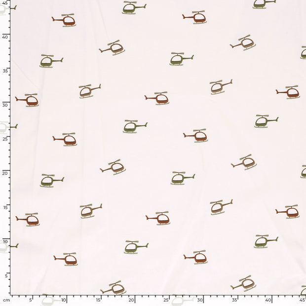 Jersey fabric Abstract Off White