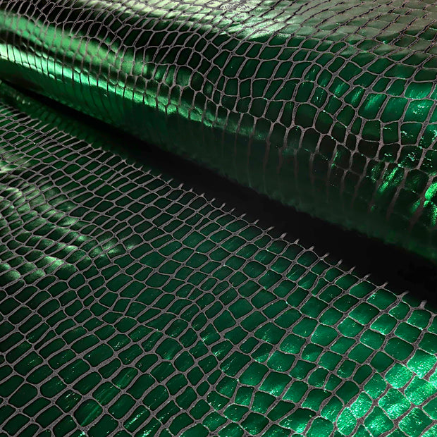 Lamé tela Cocodrilos Verde