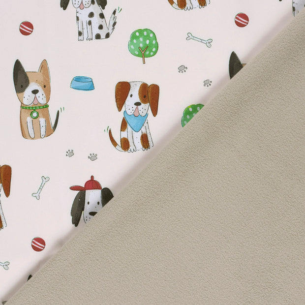 Softshell fabric Dogs digital printed 