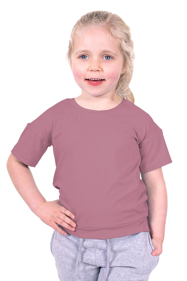 Katoen Jersey GOTS stof Effen Mauve