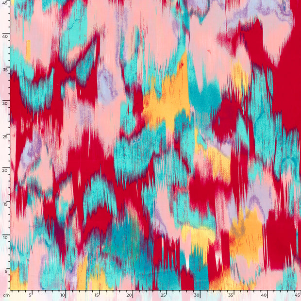 Cotton Satin fabric Abstract Light Pink