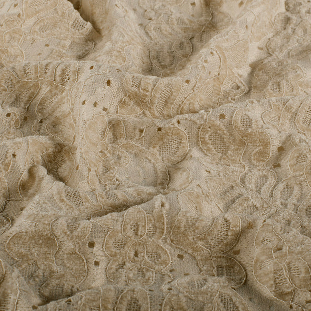 Chenille fabrik Uni Beige