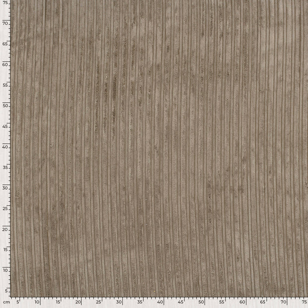 Corduroy 4.5w stof Effen Taupe grijs