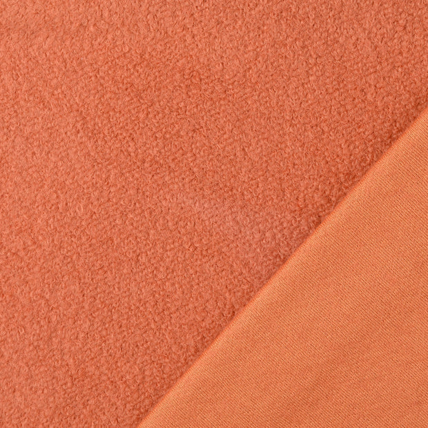 Wool Boucle fabric Rust 