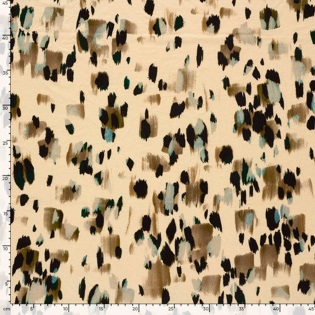 Viscose Vortex Jersey fabrik Leoparden 