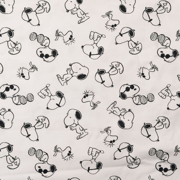 Jersey fabric Food White