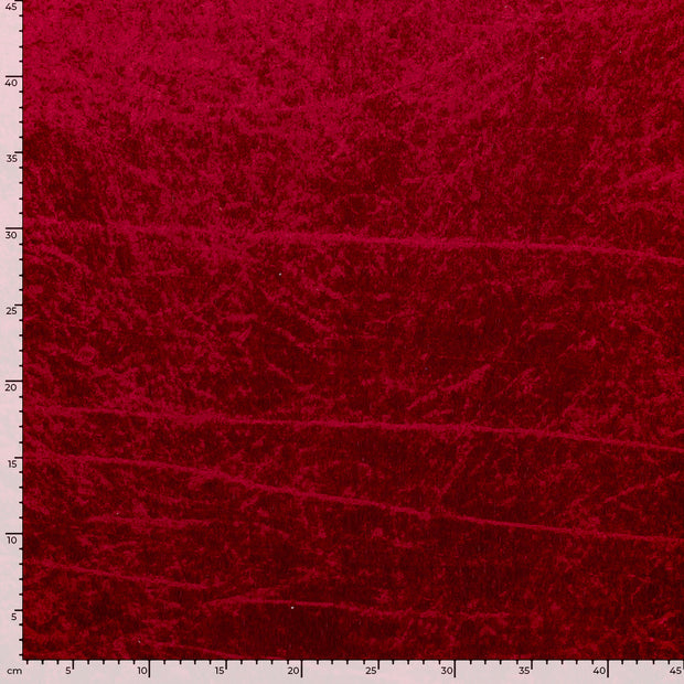 Velours fabric Unicolour Dark Red