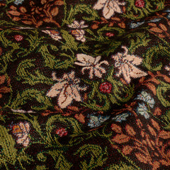 Gobeline Jacquard Blatter Schwarz