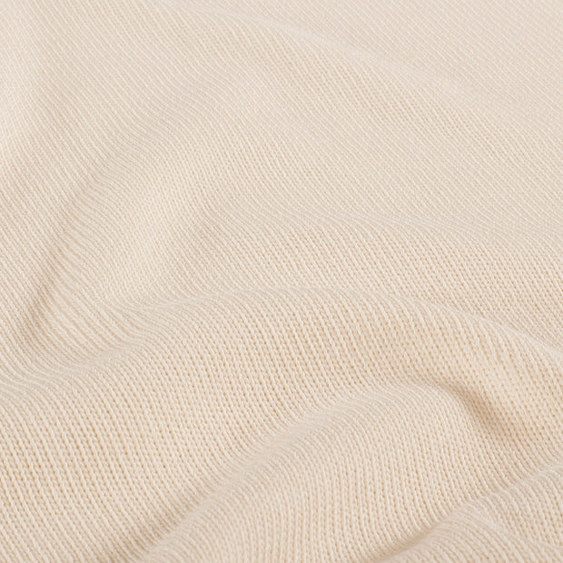 Heavy Knit fabrik Uni Ivory