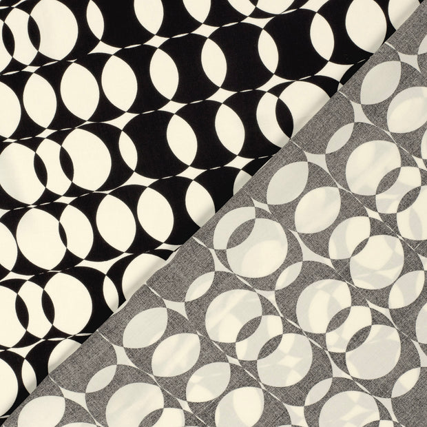 Popeline de Viscose tissu cercles imprimé 