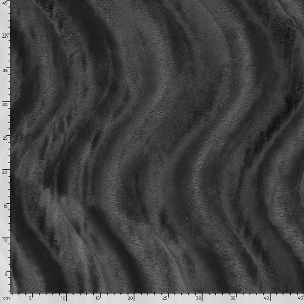 Velours fabric Unicolour Dark Grey