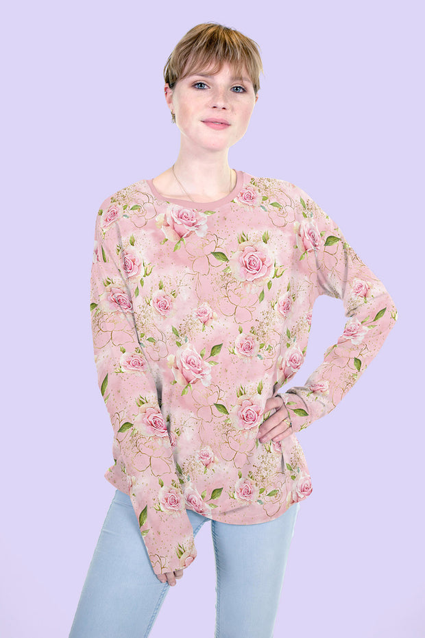 French Terry fabrik Helles Pink matt 