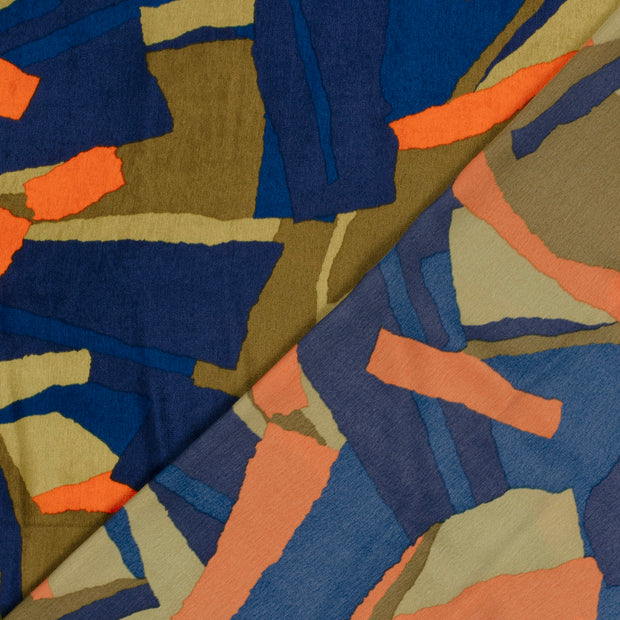 Satin Velvet fabric Abstract printed 