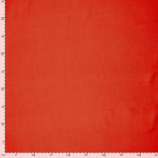 Bamboe Poplin stof Effen Rood