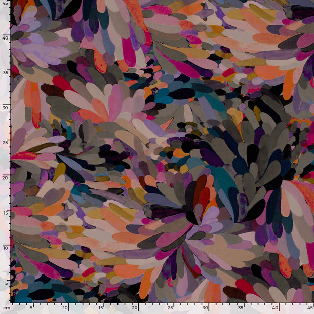 Viscose Poplin fabric Abstract Light Pink