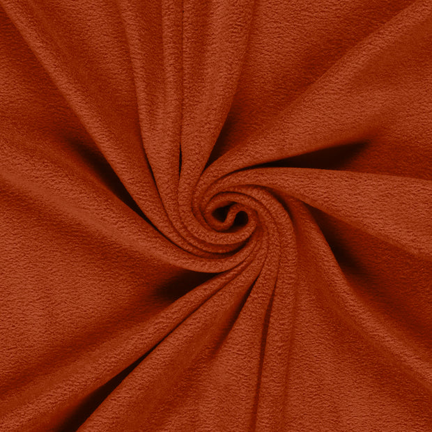 Polar Fleece fabric Brique brushed 