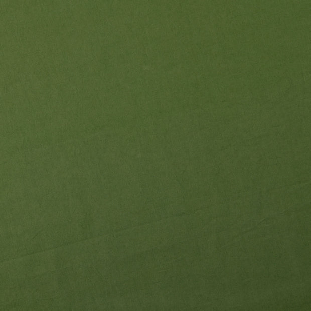 Katoen Poplin stof Effen Olijf Groen