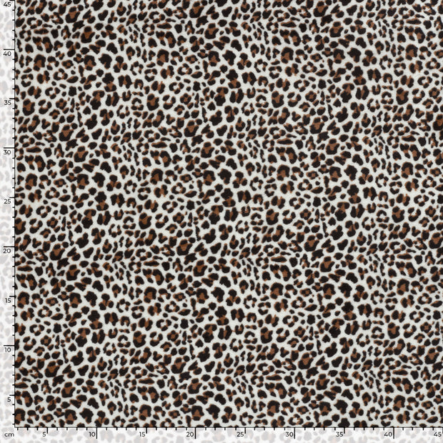 Nicky velours fabric Leopards Beige