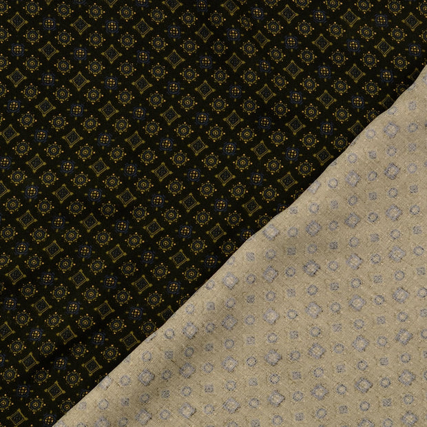 Viscose Twill fabric Olive Green printed 