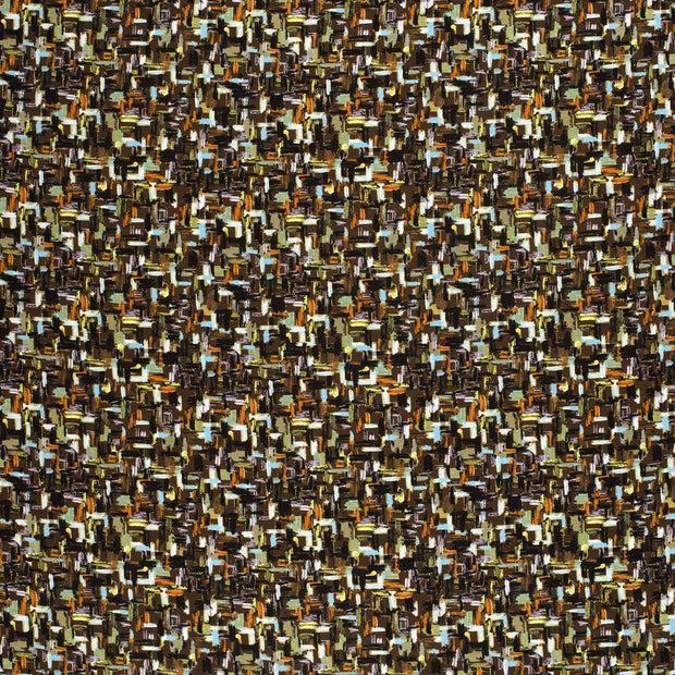 Viscose Nylon Crepe stof Donkerbruin 