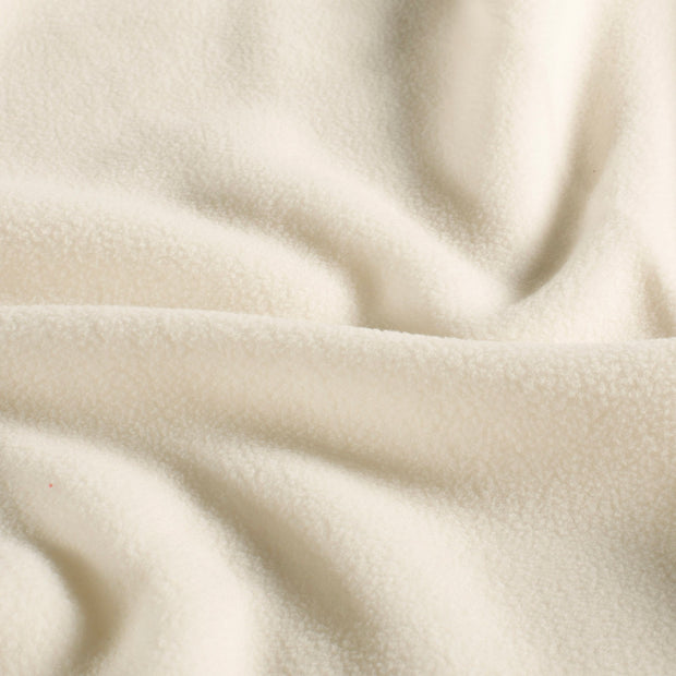 Fleece fabrik Uni Wollweiß