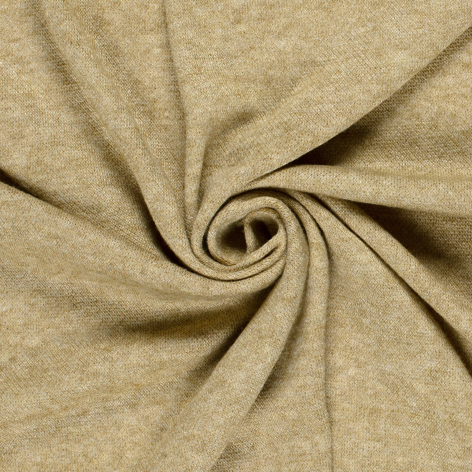 Heavy Knit fabric Melange Olive Green | Wholesale fabrics 