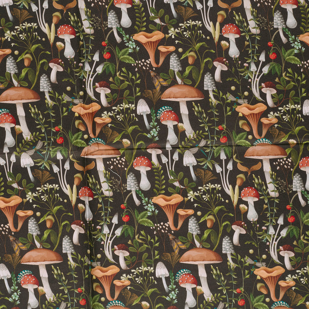 Panama fabric Black matte 