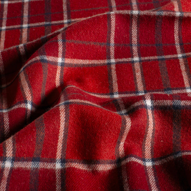 Flannel fabric Checks Red