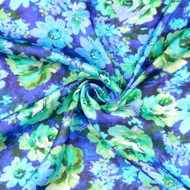Viscose Satin fabrik Königsblau 