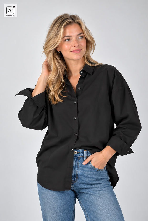  fabric Unicolour Black