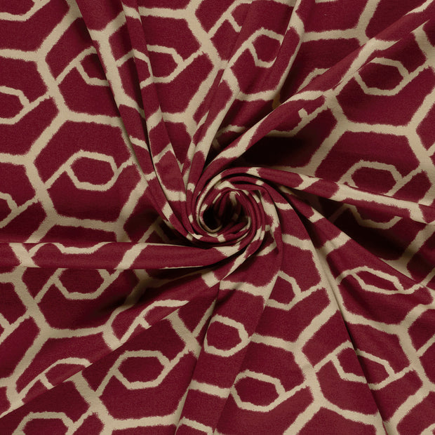 Punta di Roma tela Burdeos estampado 