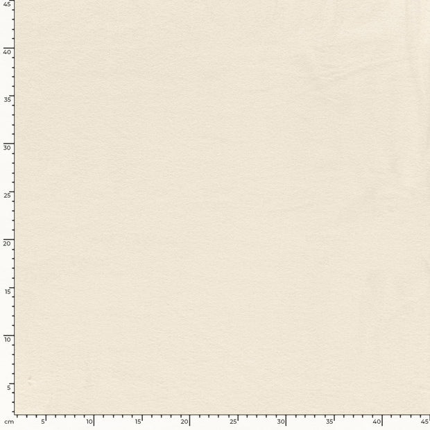 Cotton Fleece fabric Unicolour Ivory