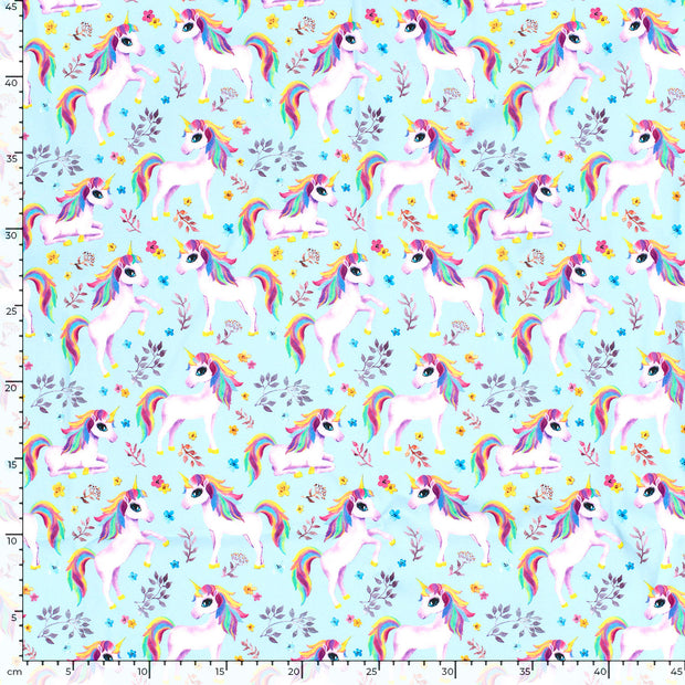 Softshell fabric Unicorn digital printed 