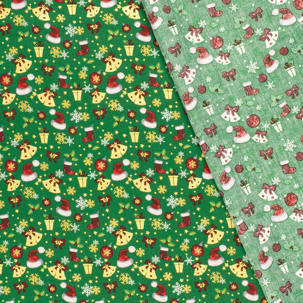 Algodón Popelina tela Ornamentos estampado con lámina 