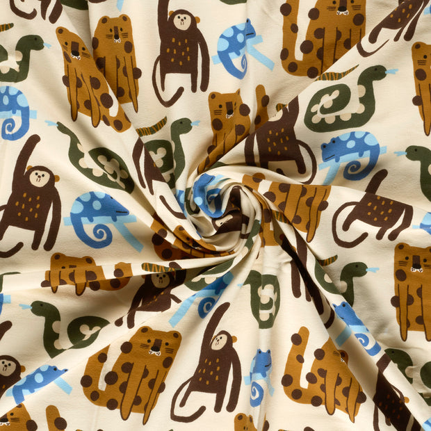 French Terry fabric Beige digital printed 