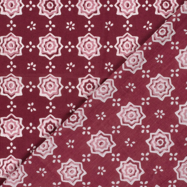 Voile stof Abstract bedrukt 