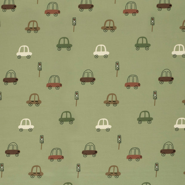 Jersey fabric Olive Green soft 