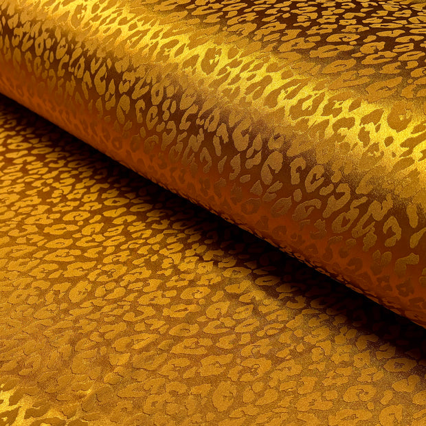 Satin Jacquard tela Unicolor Ocre